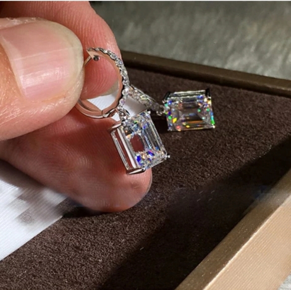 New Silver Drop Earrings - Picture 2 of 2